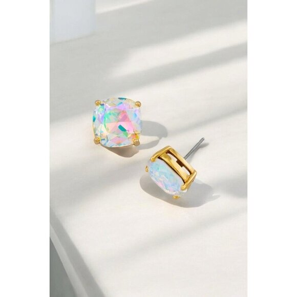 Kate Spade New York Small Square Studs Earrings Aurora Borealis - Picture 1 of 2